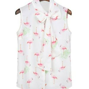 Goodnight macaroon flamingo blouse